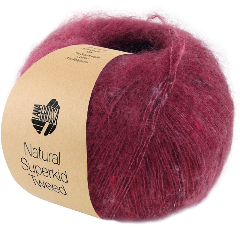Lana Grossa Natural Superkid Tweed Yarn – 612 Red