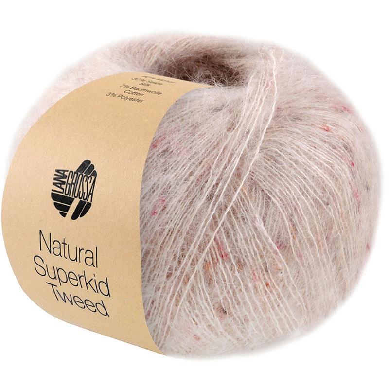 Lana Grossa Natural Superkid Tweed Yarn – 613 Light Beige