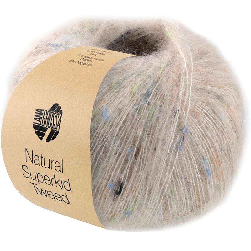 Lana Grossa Natural Superkid Tweed Yarn – 614 Natural