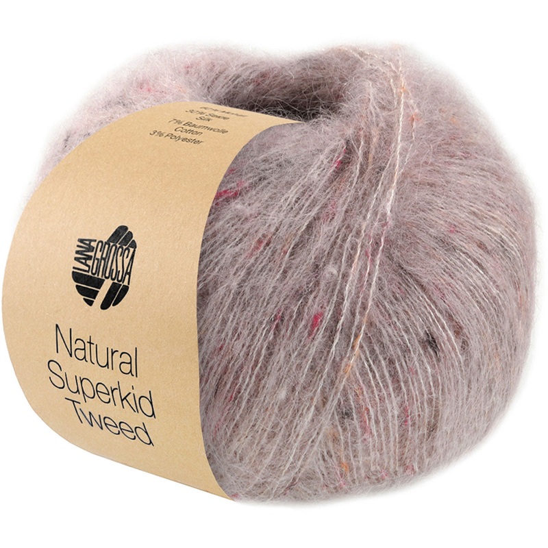 Lana Grossa Natural Superkid Tweed Yarn – 622 Pink Beige