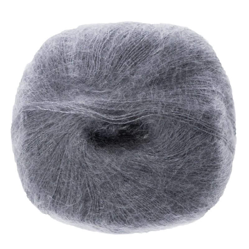 Lana Grossa Silkhair Yarn – 012 Dark Grey