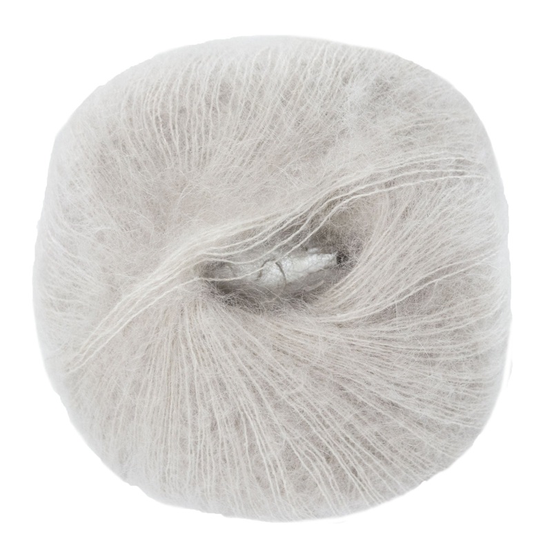 Lana Grossa Silkhair Yarn – 058 Pearl White