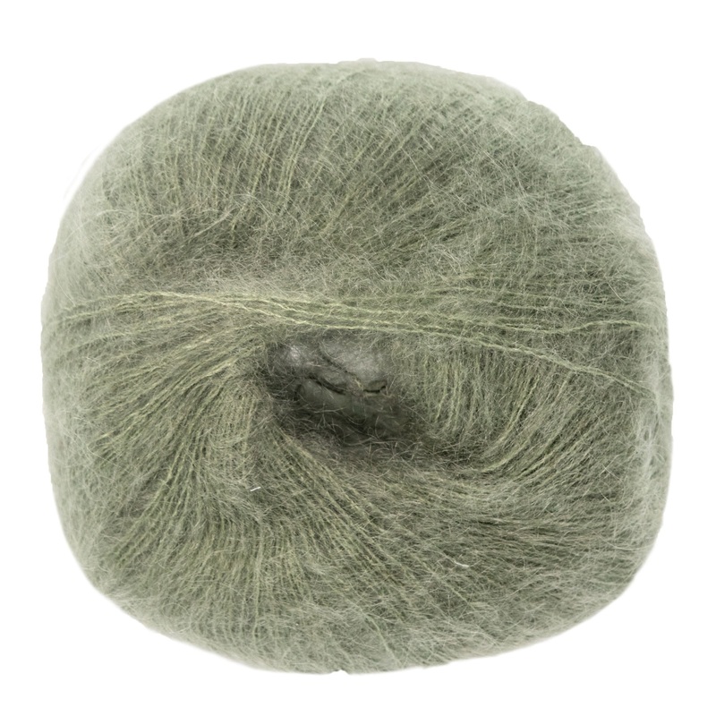 Lana Grossa Silkhair Yarn – 127 Moss Green