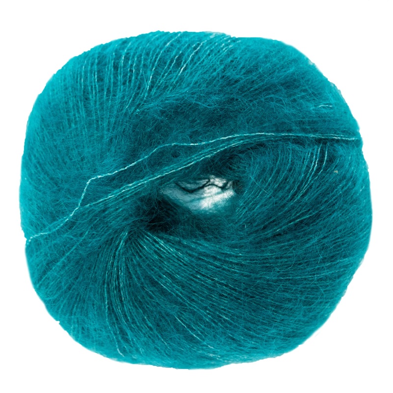 Lana Grossa Silkhair Yarn – 187 Blue-Green