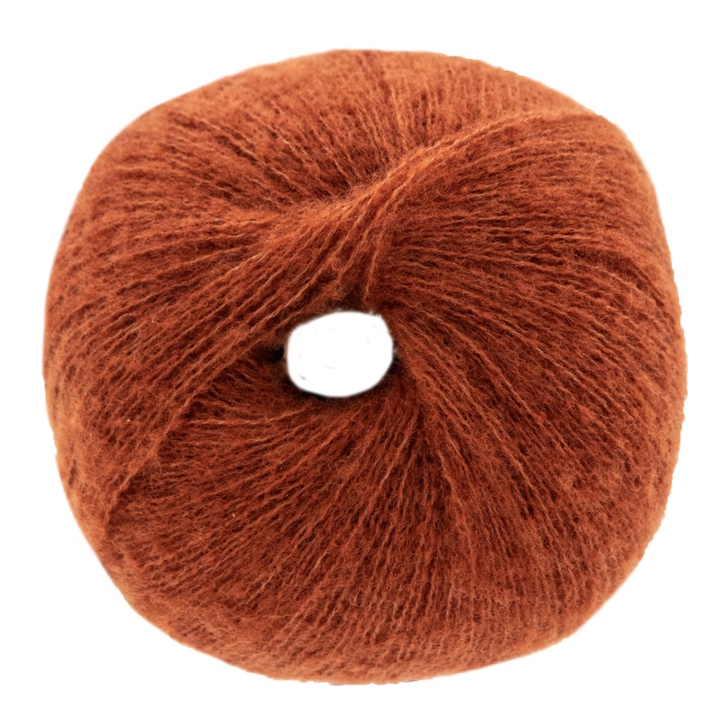 Lana Grossa Soffio Yarn – 04 Rust Brown