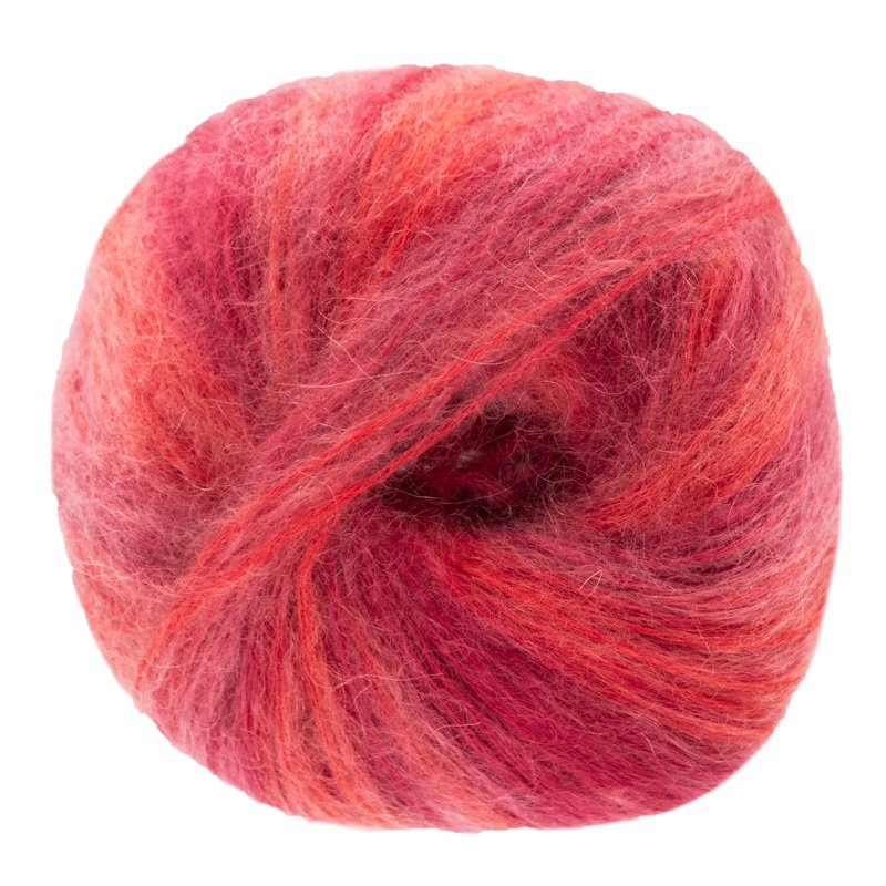Lana Grossa Superkid Seta Yarn – 104 Wine/Raspberry/Salmon