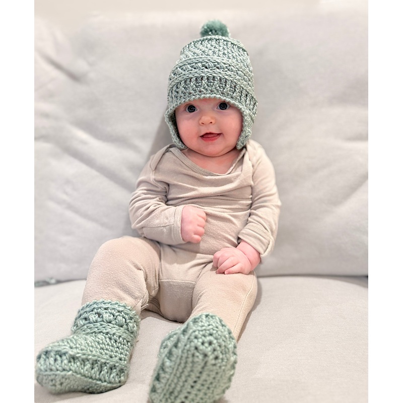 Jimmy Beans Wool Bunny Hop Hat and Booties Kit
