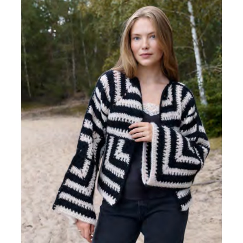 Lana Grossa Haekeln 07 Patterns – 8 Geometric Crochet Jacket – PDF Download