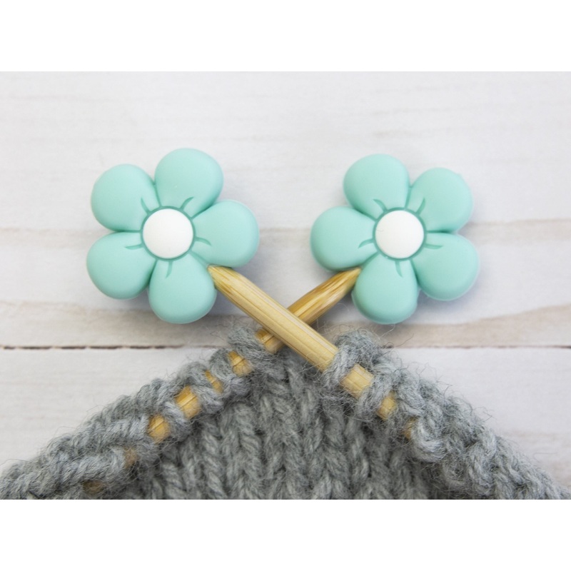 Fox & Pine Stitches Stitch Stoppers/ Point Protector – Mint Flower