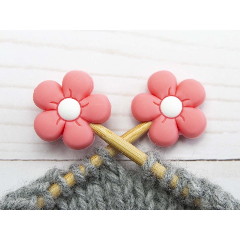 Fox & Pine Stitches Stitch Stoppers/ Point Protector – Pink Flower
