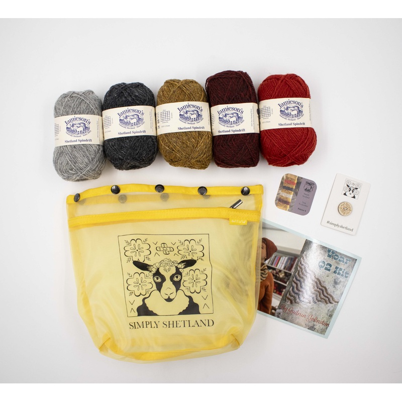 Simply Shetland 2025 Quarterly Kits – Q2 Voar Neckerchief – Palette 4