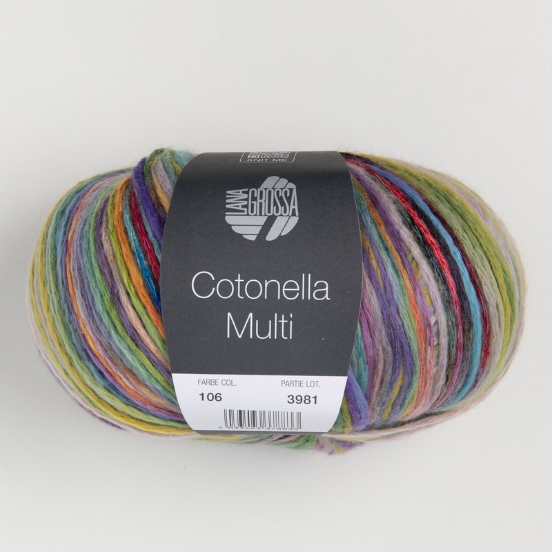 Lana Grossa Cotonella Multi – 106 Purple/Orange/Yellow/Green/White