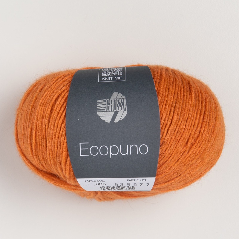 Lana Grossa Ecopuno Yarn – 005 Jaffa Orange