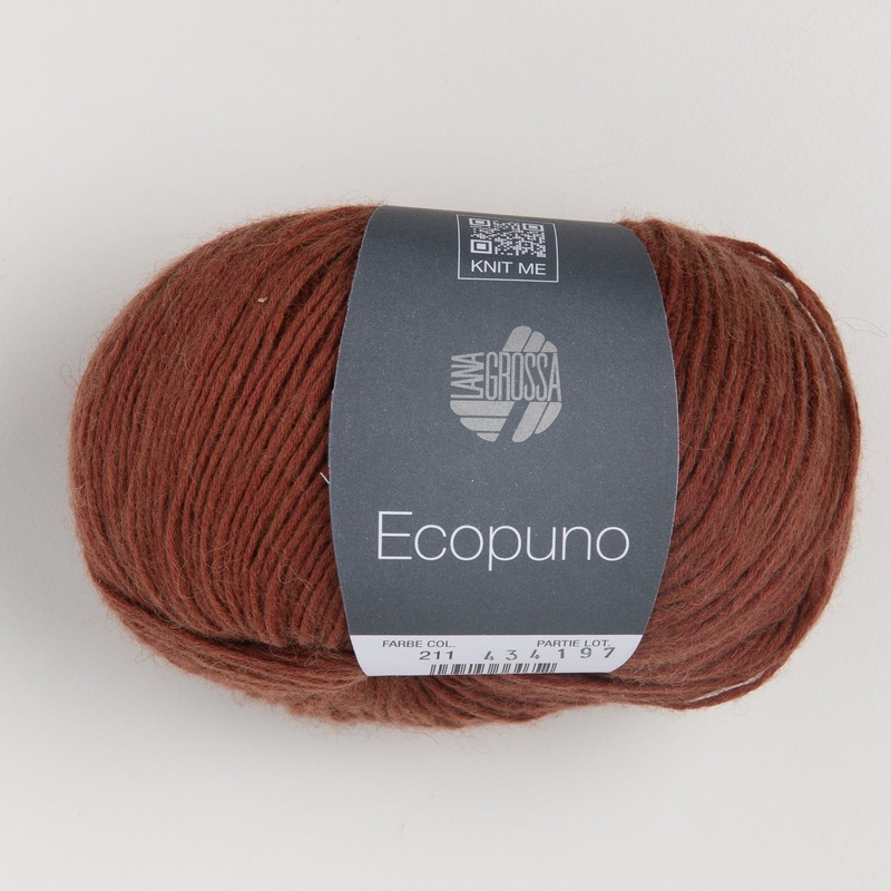 Lana Grossa Ecopuno Yarn – 211 Earth Brown