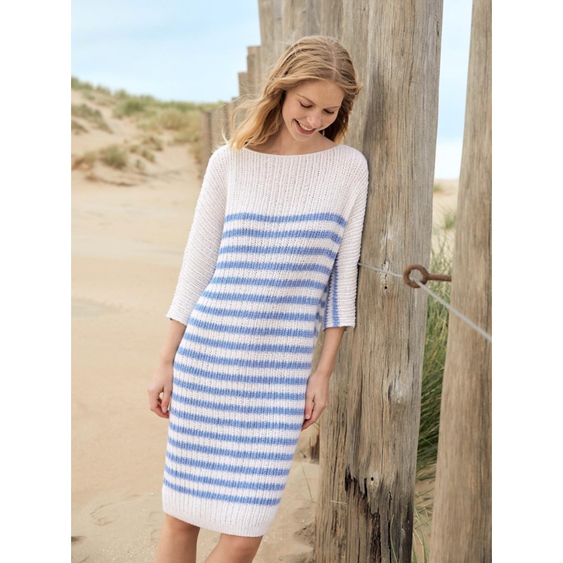 Lana Grossa Natural Knits 01 Patterns – 06 Striped Dress – PDF Download