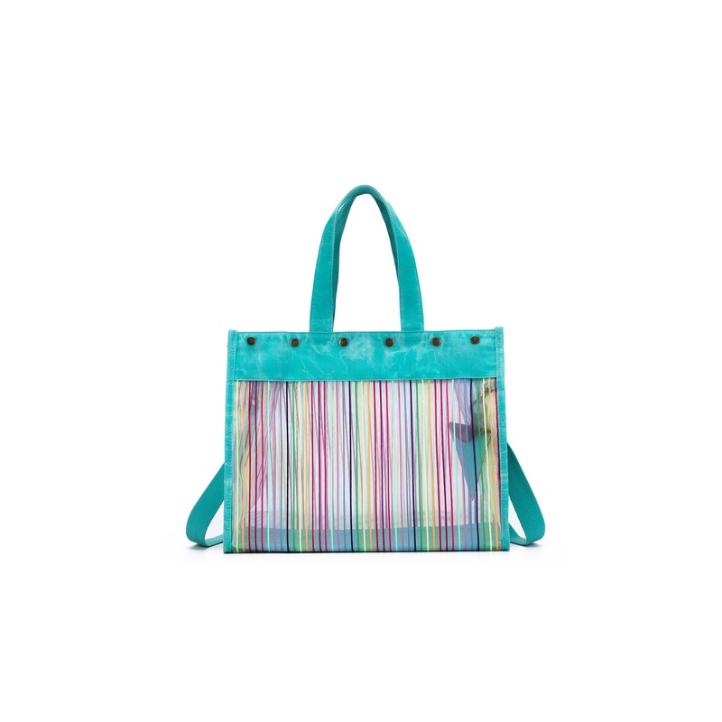 della Q Rainbow Mesh Tote – Ocean