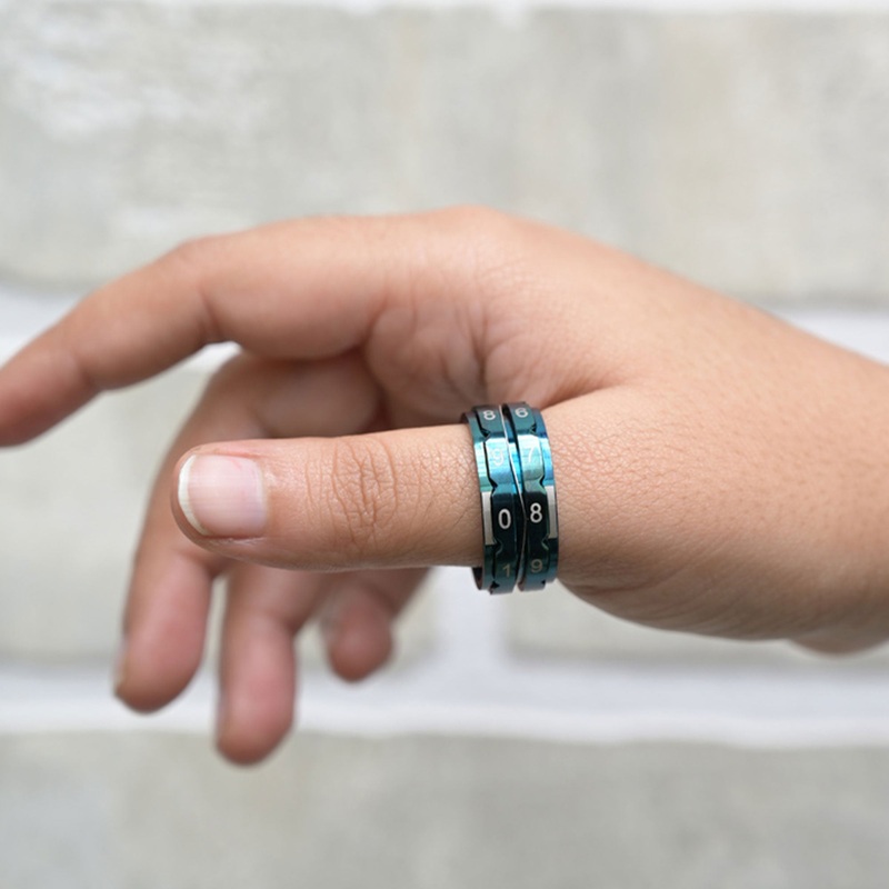 KnitPro Mindful Row Counter Ring – Size 11 – Teal