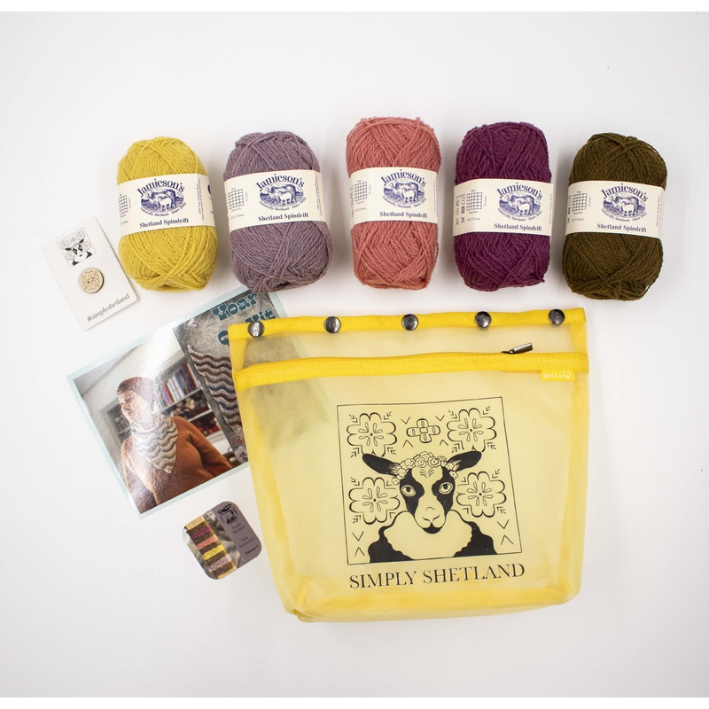 Simply Shetland 2025 Quarterly Kits – Q2 Voar Neckerchief – Palette 2