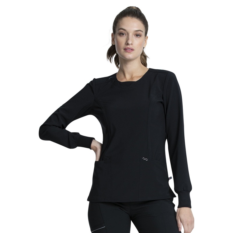 Cherokee Long Sleeve Round Neck Top- Infinity