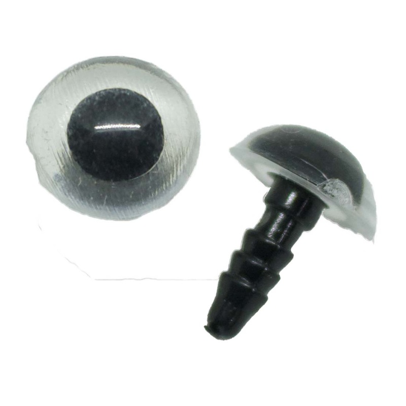 Eyes for Needle Felting Animals, Clear, 9.5mm