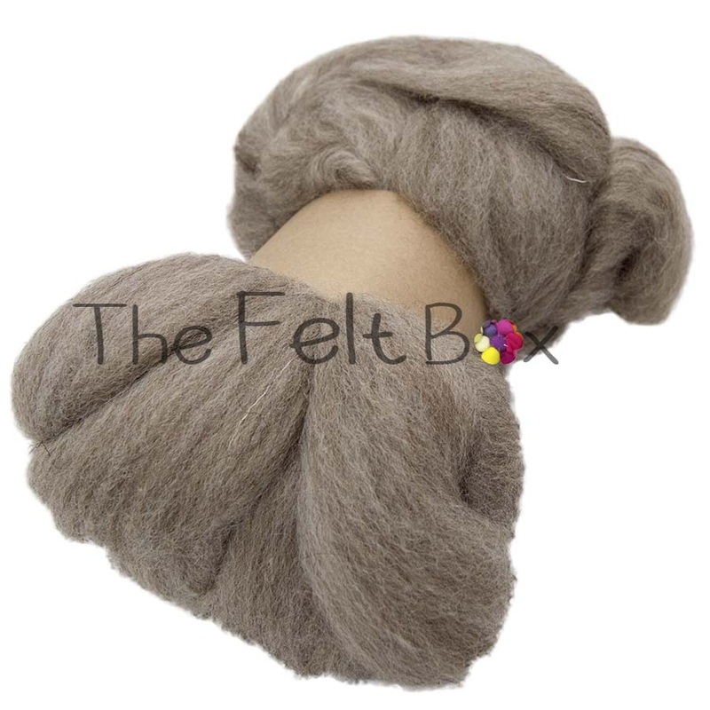 Wool Top, Bluefaced Leicester Wool Top, Felting and Spinning Fibre, Oatmeal