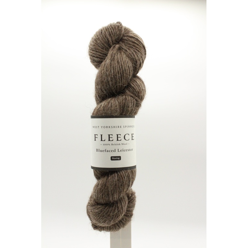 Fleece Bluefaced Leicester Aran Roving – Brown