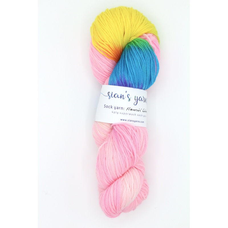 4ply Sock Yarn – Flamin’ Galah Rainbows