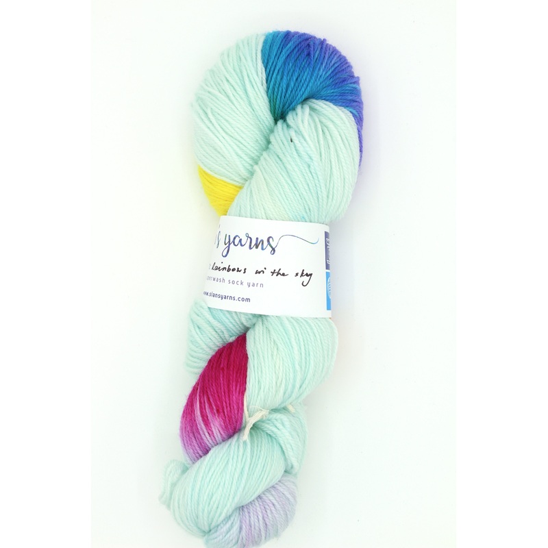 4ply Sock Yarn – Rainbows in the Sky