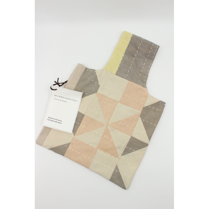 Handmade / Hand Dyed – Project Bag – Triangles