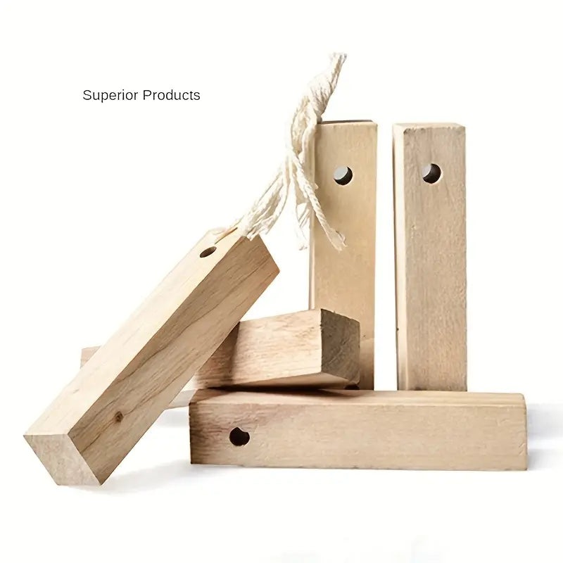5pcs Natural Camphor Wood Blocks – Moth Deterant And Odor Eliminator