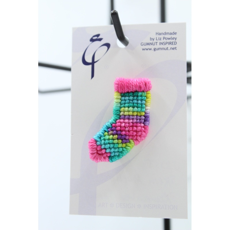 Brooch – Needlepoint – Knitted Sock