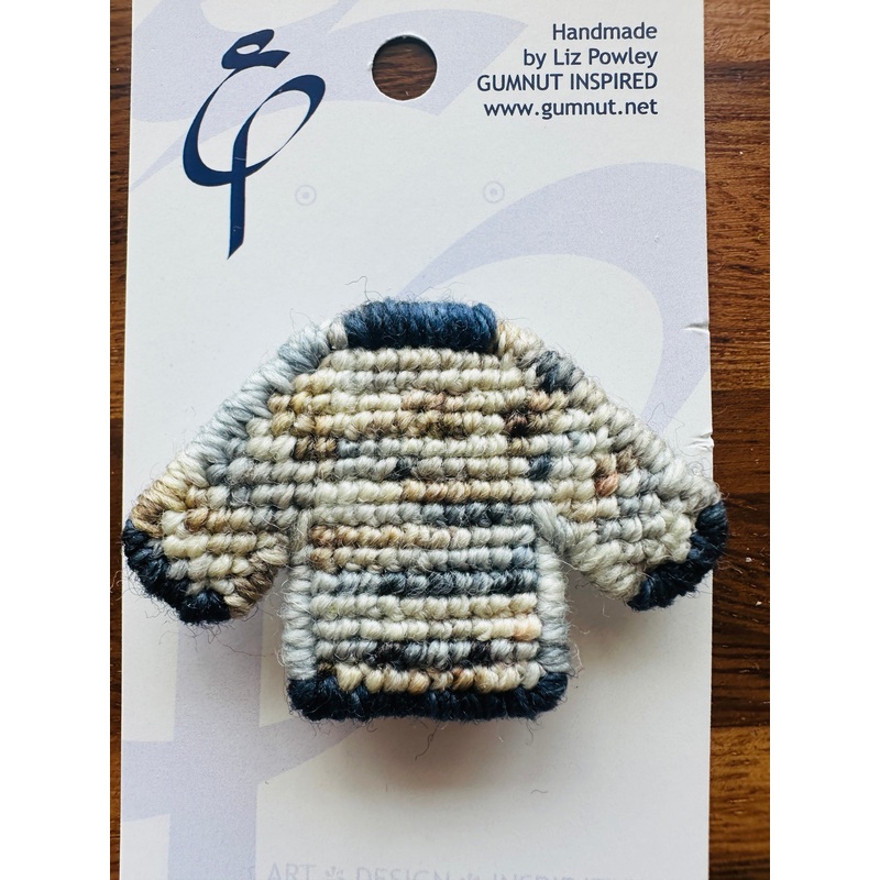 Brooch – Rainfall – Locally Handmade Needlepoint Accesories