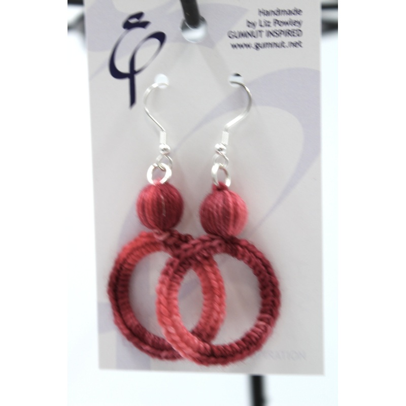 Crochet Hoop – Redy or Hot – Earrings