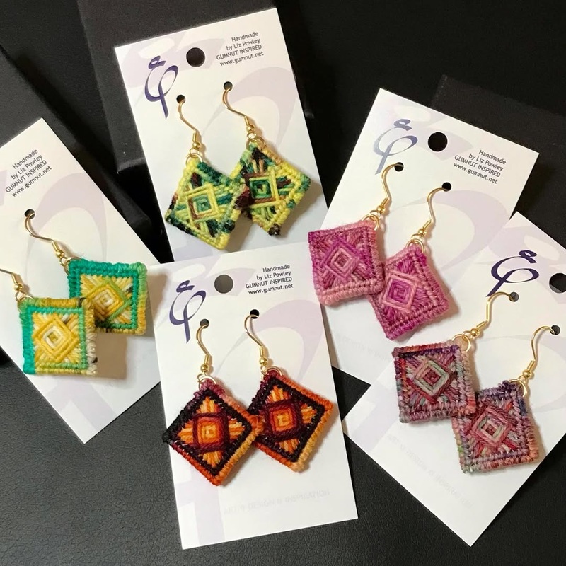 Earrings – Needlepoint – City Laneways (J2181)