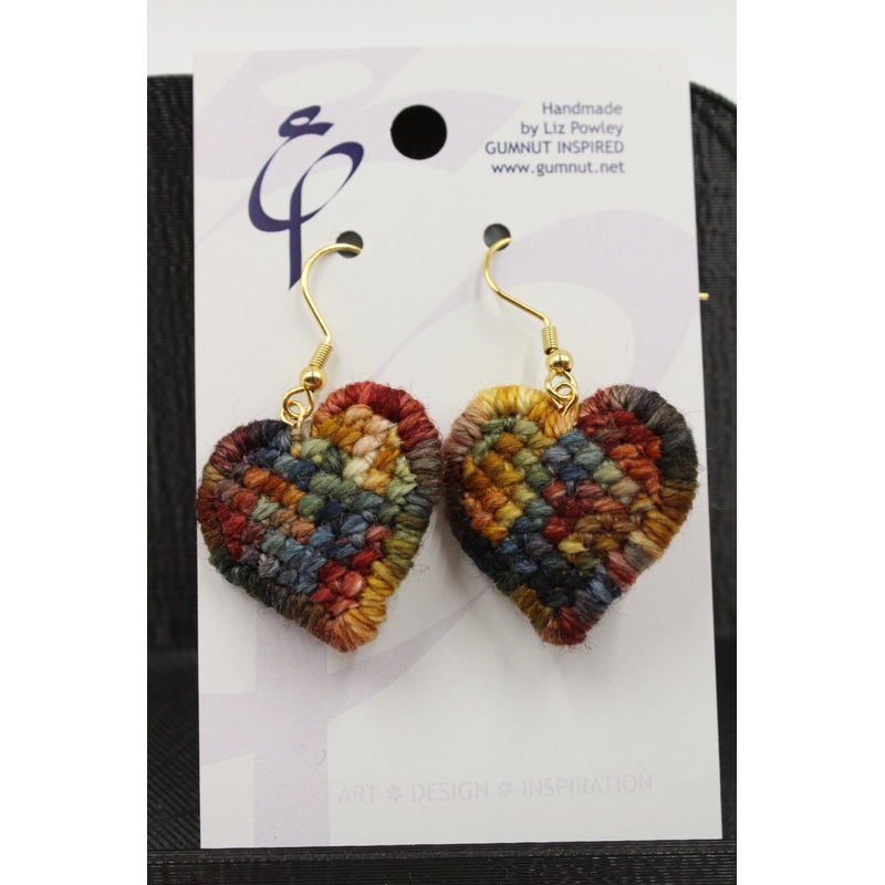 Earrings – Needlepoint – Outback Hearts