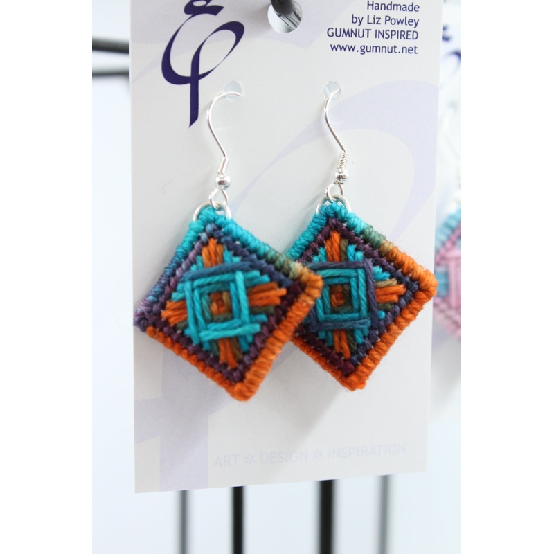 Earrings – Needlepoint – Phoenix