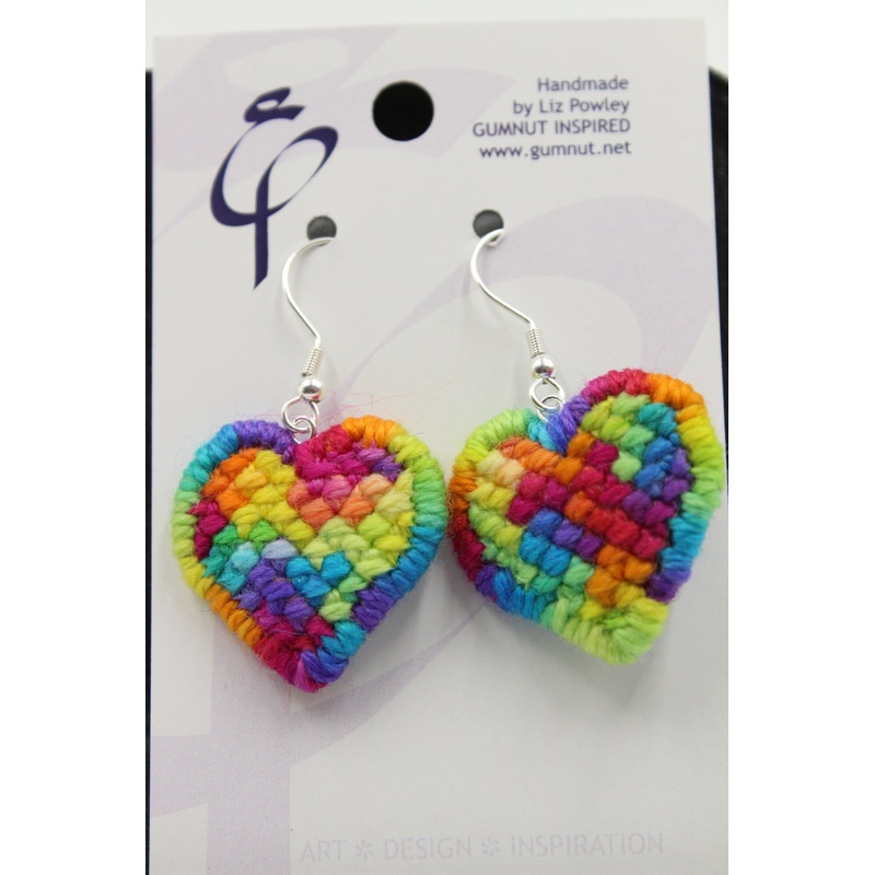 Earrings – Needlepoint – Sians Heart