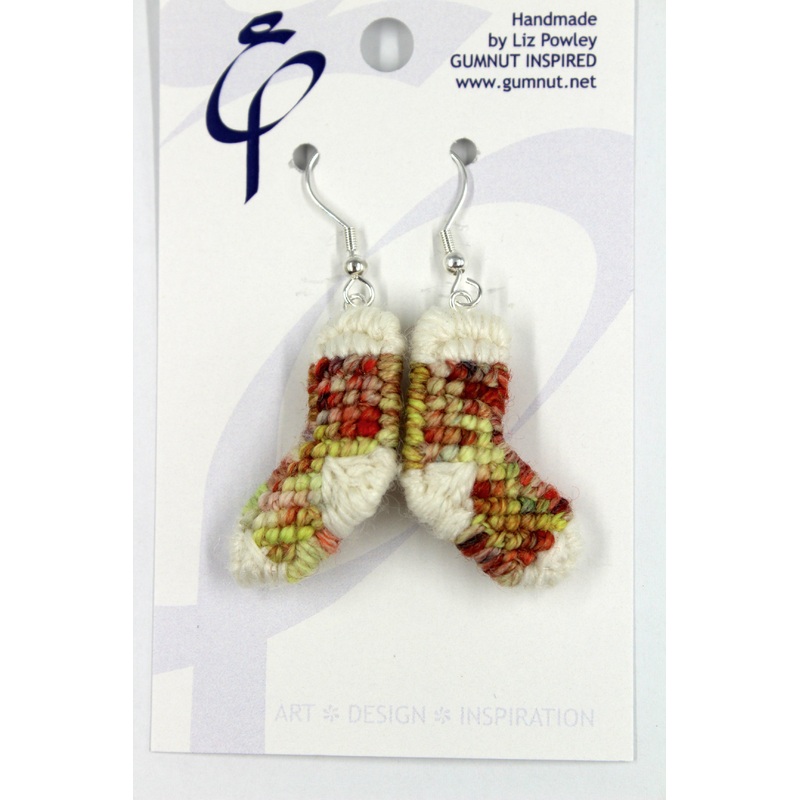 Earrings – Needlepoint Socks – Creamy Sunset