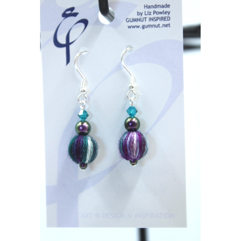 Earrings – Wrapped – Blackberry Picking + Swarovski (J2271)
