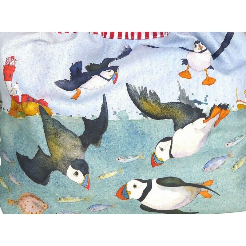 Diving Puffins – Emma Ball – Drawstring Bag