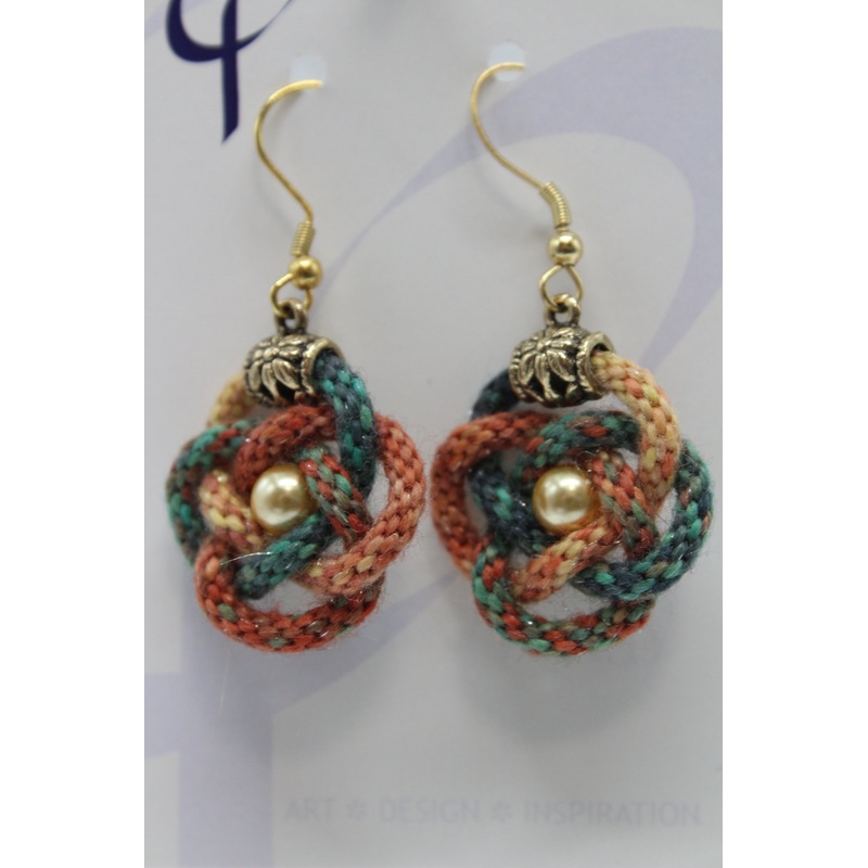 Earrings – Kumihimo Rope  – Cosmic Pasta (J2332)