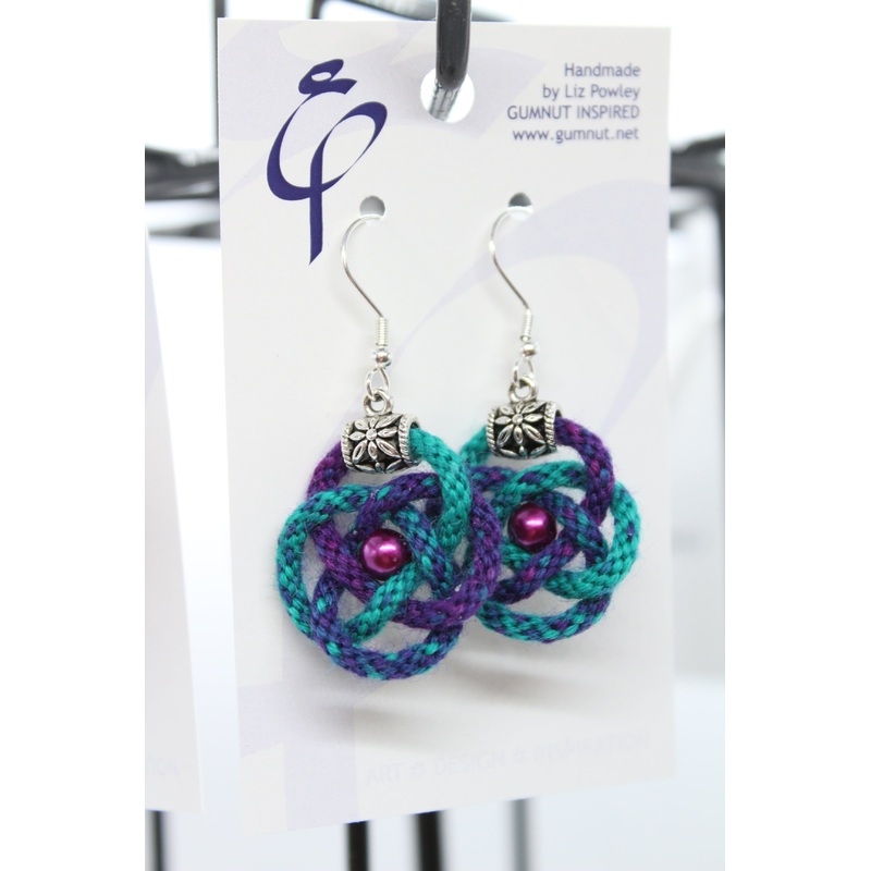 Earrings – Kumihimo Rope  – Dove Dale – zombie (J2357)