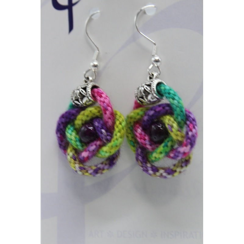 Earrings – Kumihimo Rope  – Remember Spring (J2329)