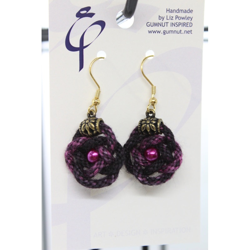Earrings – Kumihimo Rope  – Sian’s Yarns – Evie Baby (J2342)