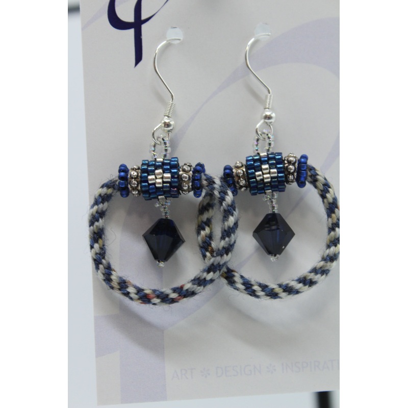 Earrings – Kumihimo Rope  – Wolf + Deepess (J2316)