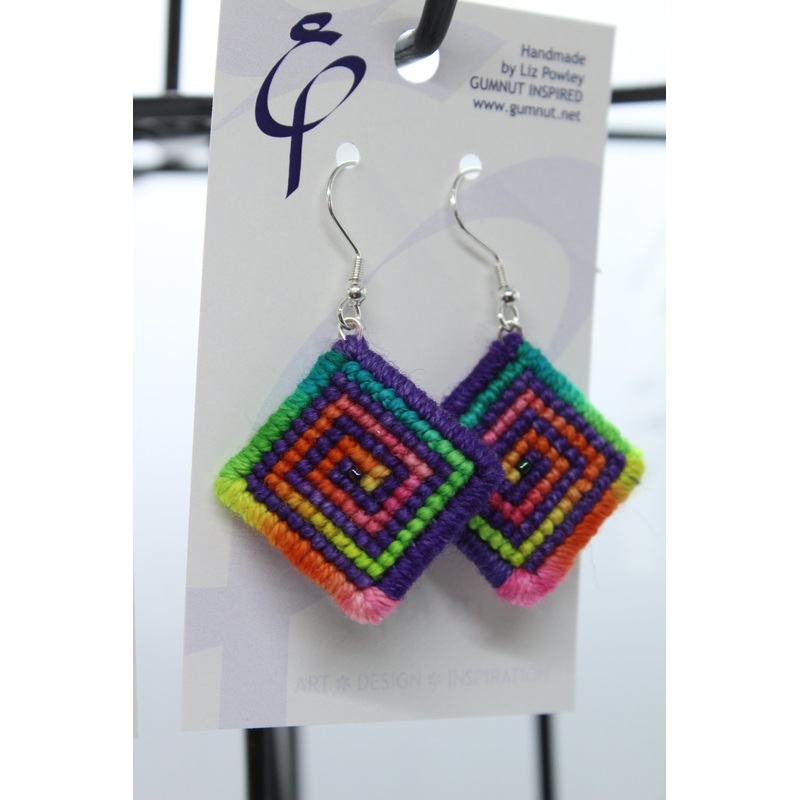 Earrings – Needlepoint Socks – Sugar and Its Purple (J2319)