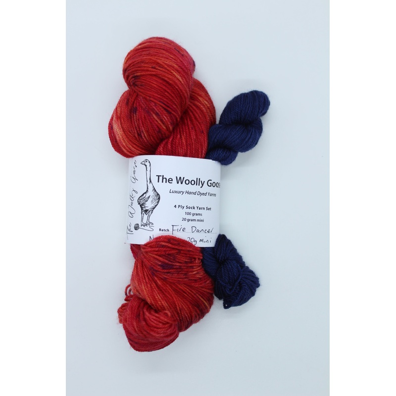 Goose’s 4ply – Sock Yarn Set – Fire Dancer + Night Sky