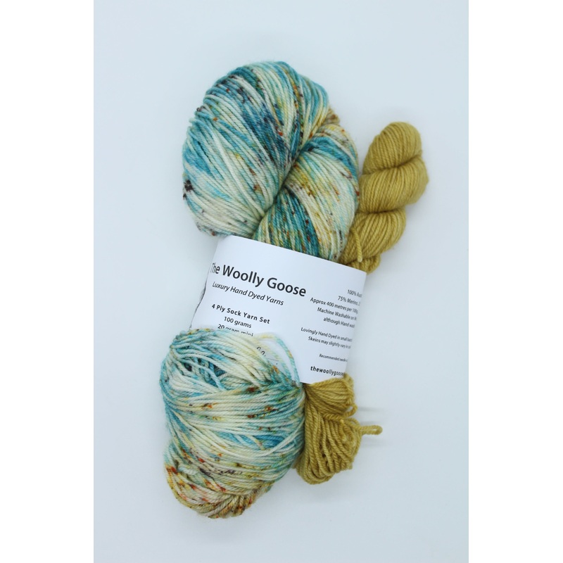 Goose’s 4ply – Sock Yarn Set – Marine Life + Ginger
