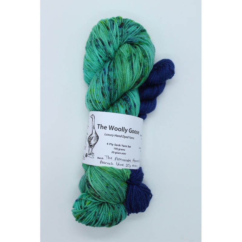 Goose’s 4ply – Sock Yarn Set – Passionate Peacock + Peacock Blue