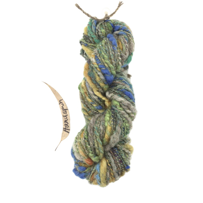 Kay’s Handspun Yarn – (KHS008) Wattle, Orange, Marine, Brown
